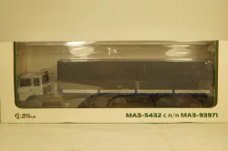 МАЗ-5432 с полуприцепом Маз-93971 серый/синий 101555 АвтоИстория 1:43