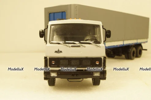 МАЗ-5432 с полуприцепом Маз-93971 серый/синий 101555 АвтоИстория 1:43