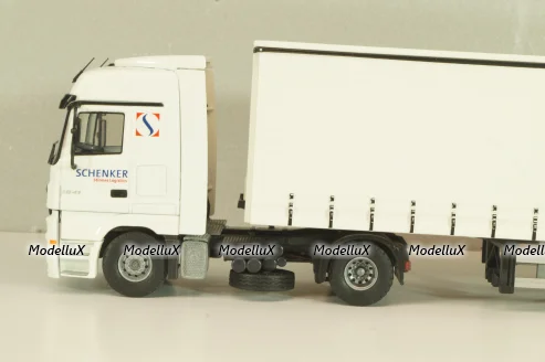 Mercedes-Benz Actros 1841 with semi-trailer "Schenker", white, Tekno 1:50