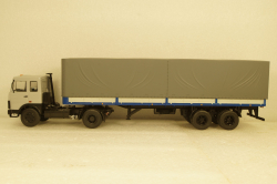 МАЗ-5432 с полуприцепом Маз-93971 серый/синий 101555 АвтоИстория 1:43