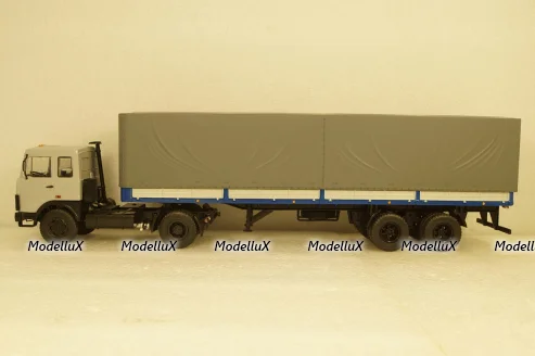МАЗ-5432 с полуприцепом Маз-93971 серый/синий 101555 АвтоИстория 1:43