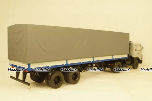 МАЗ-5432 с полуприцепом Маз-93971 серый/синий 101555 АвтоИстория 1:43
