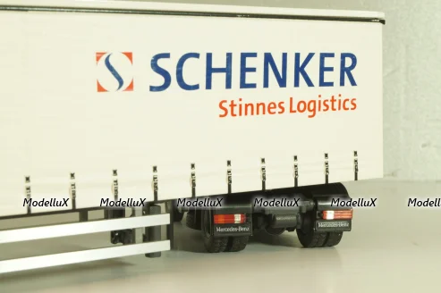 Mercedes-Benz Actros 1841 with semi-trailer "Schenker", white, Tekno 1:50