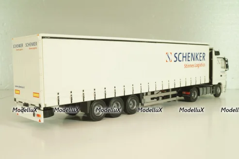 Mercedes-Benz Actros 1841 with semi-trailer "Schenker", white, Tekno 1:50