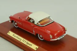 Wartburg 313 Sport 1957, red/white, Atlas, DDR-Auto Kollektion #21  1:43