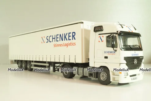 Mercedes-Benz Actros 1841 with semi-trailer "Schenker", white, Tekno 1:50
