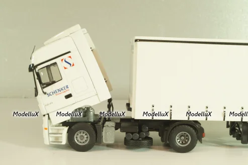 Mercedes-Benz Actros 1841 with semi-trailer "Schenker", white, Tekno 1:50