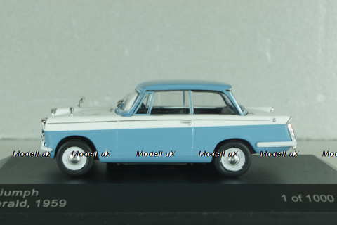 Triumph Herald 1959, blue/white, WB119, WhiteBox 1:43