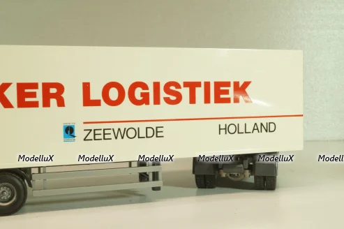 DAF 85 CF tractor with semi trailer "Bakker Logistiek" 2004, white, 53537, Tekno 1:50