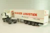 DAF 85 CF tractor with semi trailer "Bakker Logistiek" 2004, white, 53537, Tekno 1:50