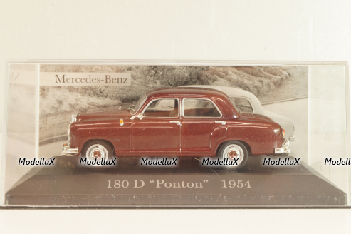 Mercedes-Benz 180 D Ponton (W120) 1954, maroon, MBOMS014, Mercedes-Benz Offizielle Modell Sammlung #14, Altaya 1:43 Уценка!