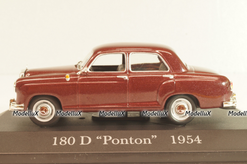 Mercedes-Benz 180 D Ponton (W120) 1954, maroon, MBOMS014, Mercedes-Benz Offizielle Modell Sammlung #14, Altaya 1:43 Уценка!