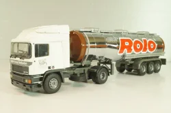 ERF EC 10 tractor with semi tank trailer "Rolo Nestle" 1997, white/chrome, 9203, Tekno 1:50