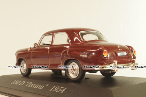 Mercedes-Benz 180 D Ponton (W120) 1954, maroon, MBOMS014, Mercedes-Benz Offizielle Modell Sammlung #14, Altaya 1:43 Уценка!