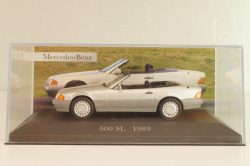 Mercedes-Benz 500 SL Roadster (R129) 1989, Silver, MBOMS036, Altaya, Mercedes-Benz Offizielle Modell Sammlung #36, 1:43