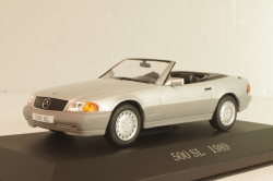 Mercedes-Benz 500 SL Roadster (R129) 1989, Silver, MBOMS036, Altaya, Mercedes-Benz Offizielle Modell Sammlung #36, 1:43