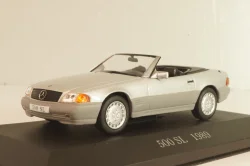 Mercedes-Benz 500 SL Roadster (R129) 1989, Silver, MBOMS036, Altaya, Mercedes-Benz Offizielle Modell Sammlung #36, 1:43