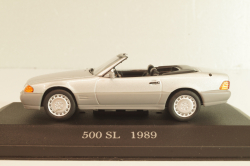 Mercedes-Benz 500 SL Roadster (R129) 1989, Silver, MBOMS036, Altaya, Mercedes-Benz Offizielle Modell Sammlung #36, 1:43