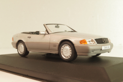 Mercedes-Benz 500 SL Roadster (R129) 1989, Silver, MBOMS036, Altaya, Mercedes-Benz Offizielle Modell Sammlung #36, 1:43