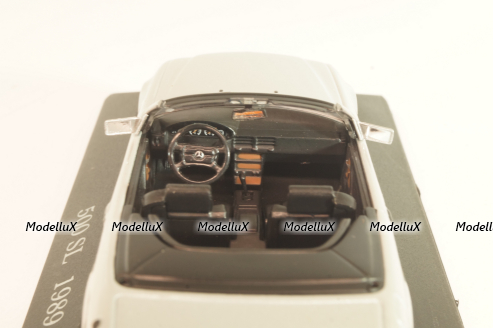 Mercedes-Benz 500 SL Roadster (R129) 1989, Silver, MBOMS036, Altaya, Mercedes-Benz Offizielle Modell Sammlung #36, 1:43