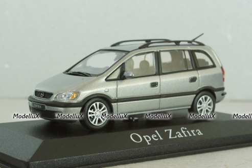 Opel Zafira 1999, silver, Minichamps 1:43