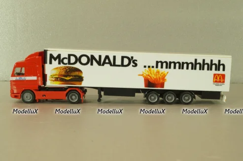 Scania 143M with semi-trailer McDonald's, red/white, 80811, Albedo 1:87