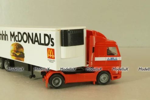 Scania 143M with semi-trailer McDonald's, red/white, 80811, Albedo 1:87