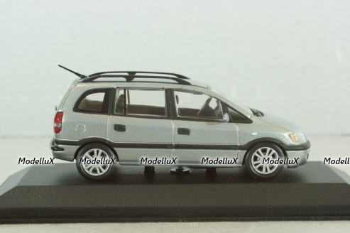 Opel Zafira 1999, silver, Minichamps 1:43