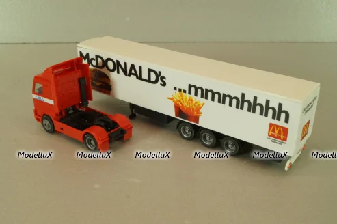Scania 143M with semi-trailer McDonald's, red/white, 80811, Albedo 1:87