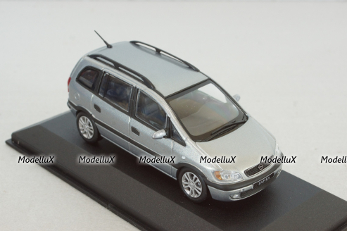 Opel Zafira 1999, silver, Minichamps 1:43