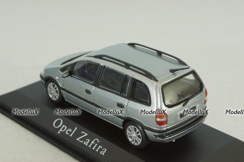 Opel Zafira 1999, silver, Minichamps 1:43