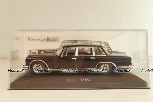 Mercedes-Benz 600 (W100) 1964, black, Altaya, MBOMS056, Mercedes-Benz Offizielle Modell Sammlung #56, 1:43