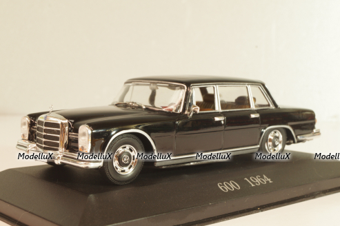 Mercedes-Benz 600 (W100) 1964, black, Altaya, MBOMS056, Mercedes-Benz Offizielle Modell Sammlung #56, 1:43