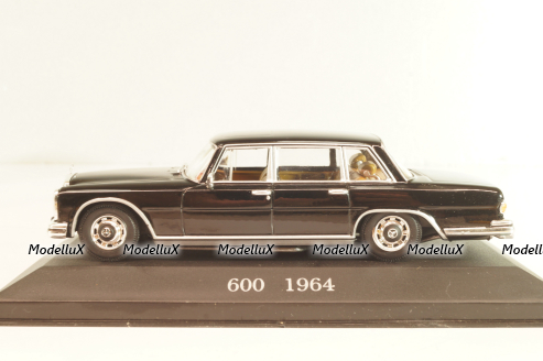 Mercedes-Benz 600 (W100) 1964, black, Altaya, MBOMS056, Mercedes-Benz Offizielle Modell Sammlung #56, 1:43