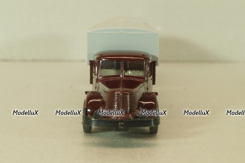 Krupp Titan with trailer, brown, 24480, Wiking 1:87