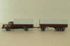 Krupp Titan with trailer, brown, 24480, Wiking 1:87