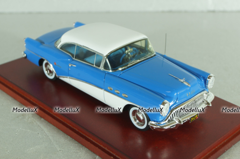Buick Century Coupe 1954, blur/white, TSM114337, TSM 1:43