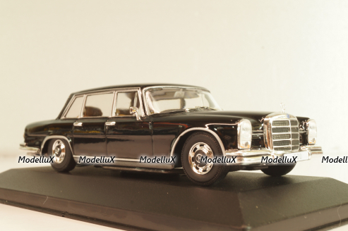 Mercedes-Benz 600 (W100) 1964, black, Altaya, MBOMS056, Mercedes-Benz Offizielle Modell Sammlung #56, 1:43