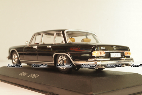 Mercedes-Benz 600 (W100) 1964, black, Altaya, MBOMS056, Mercedes-Benz Offizielle Modell Sammlung #56, 1:43