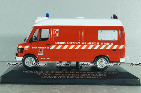 Mercedes-Benz 308D Sapeurs Pompiers Sapeurs Pompiers Cogolin, (Ambulance) 1981, IXO 1:43