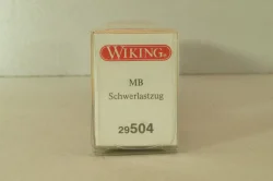 Mercedes 3850 S Heavy Duty Truck with trailer 1985, red  29504, Wiking 1:87