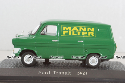 Ford Transit delivery bus " Mann Filter" 1969, green, 7421103, Atlas 1:43 