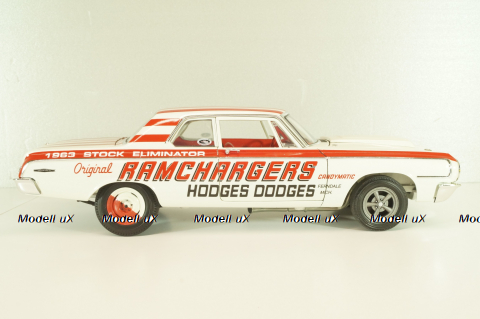 Dodge 330 Ramchargers 1964, white, L.E 504 pcs, A1806900, ACME 1:18