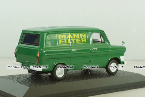 Ford Transit delivery bus " Mann Filter" 1969, green, 7421103, Atlas 1:43 