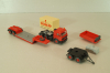 Mercedes 3850 S Heavy Duty Truck with trailer 1985, red  29504, Wiking 1:87