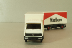 Mercedes 1320 with trailer Marlboro, white, 84101, Praline 1:87