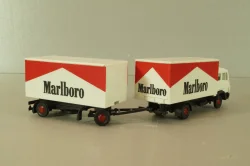 Mercedes 1320 with trailer Marlboro, white, 84101, Praline 1:87