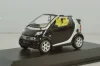 Smart fortwo cabrio black with body panel Fresh-Up (white), 0012497V001C51Q00, Minichamps 1:43