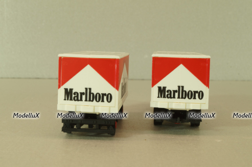 Mercedes 1320 with trailer Marlboro, white, 84101, Praline 1:87
