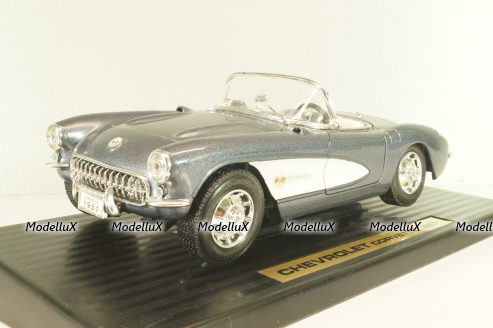 Chevrolet Corvette Convertible (C1) 1957, grey, 92018, Road Tough 1:18